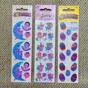 NEW Sandylion Mother of Pearl Sticker Lot Pierrot Clown Fairy Easter Egg SEALED